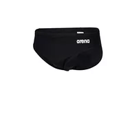 Kąpielówki męskie - ARENA Męskie slipy Team Swim Briefs Solid Slip, czarno-białe, 52, czarno-biały. - miniaturka - grafika 1