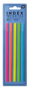 Zakładki indeksujące paski 140mm Pet neon 100szt - INTERDRUK - Zakładki do książek - miniaturka - grafika 1