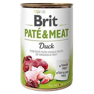 Brit Pate & Meat Dog Duck KACZKA 800g  od 95zł +DO 3% ZWROTU W PROGRAMIE LOJALNOŚCIOWYM BR-PATE-DU-800 - Mokra karma dla psów - miniaturka - grafika 1