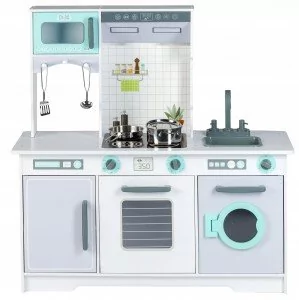 EcoToys Drewniana kuchnia kuchenka zestaw 7258A - Zabawki AGD - miniaturka - grafika 1