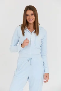 JUICY COUTURE Niebieska bluza Madison Hoodie - Juicy Couture - Bluzy damskie - miniaturka - grafika 1