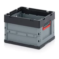 Pudła i pojemniki do przechowywania - AUER Skrzynki plastikowe z otworem 400x300x270 mm FB 43/27 - miniaturka - grafika 1