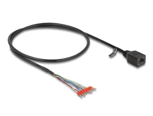 DeLOCK Kabel RJ45 żeński do tulejek kablowych Cat.5e 50 cm czarny 88005 - Kable miedziane - miniaturka - grafika 1