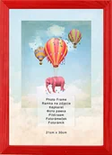Ramki na zdjęcia - Ramka na zdjęcia 21x30 cm POSTERGALERIA, drewniana, czerwona - miniaturka - grafika 1