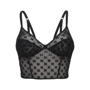 Karl Lagerfeld Koronkowy biustonosz kl monogram - Biustonosze - miniaturka - grafika 1