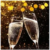 Dekoracje i nakrycia stołu na imprezę - Paw Serwetki Szampan 33 x 33 cm 20 szt. - miniaturka - grafika 1