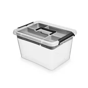 Pudła i pojemniki do przechowywania - Pojemnik do przechowywania z rączką ORPLAST Box, 15.5 l + insert 40x30 cm - miniaturka - grafika 1