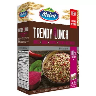Melvit TRENDY LUNCH MIESZANKA ORKISZ BURAKI PAPRYKA CZOSNEK NIEDŹWIEDZI 4X80G zakupy dla domu i biura! 59472357 - Kasza - miniaturka - grafika 1