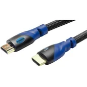 Akcesoria do monitorów - ELMAK SAVIO CL-02 Kabel HDMI oplot nylon złoty v1.4 4Kx2K 1.5m 5902768707083 - miniaturka - grafika 1