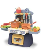 Zabawki AGD - Dziecięca kuchnia dla najmłodszych z efektami dźwiękowymi i świetlnymi niebieska - miniaturka - grafika 1