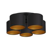 Lampy sufitowe - Luminex Arden 3489 Plafon Oprawa sufitowa 5x60W E27 czarny/złoty - miniaturka - grafika 1