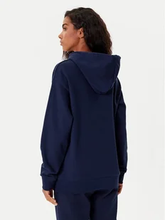 Lacoste Bluza SF7612 Granatowy Oversize - Bluzy damskie - miniaturka - grafika 1