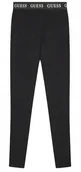 Legginsy - Guess Czarne Legginsy Dziecięce Z Logo W Pasie Proste Klasyczne 136-146 Gna - miniaturka - grafika 1