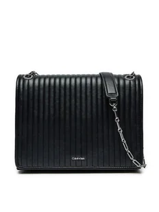 Calvin Klein Torebka Mini Line Quilt Shoulder Bag K60K613080 Czarny - Torebki damskie - miniaturka - grafika 1