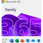 Programy biurowe - Kod aktywacyjny MICROSOFT Oowanie użytkowe 365 Family - miniaturka - grafika 1