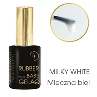 Lakiery do paznokci - Gelaq Base Rubber 9g Milky White - miniaturka - grafika 1