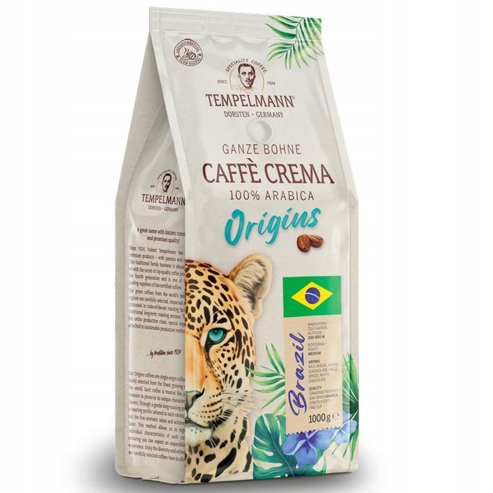 Kawa ziarnista Arabica Templemann Tempelmann Origins Brazil 100% Arabica