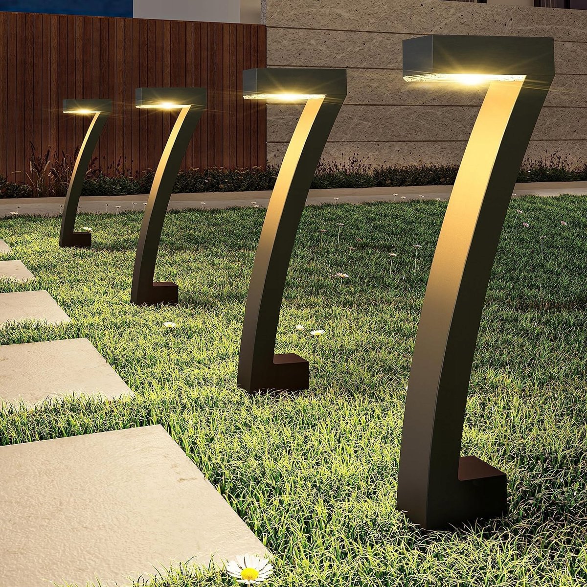 4x NOWOCZESNE LAMPY SOLARNE OGRODOWE WODOODPORNE wbijane do ogrodu