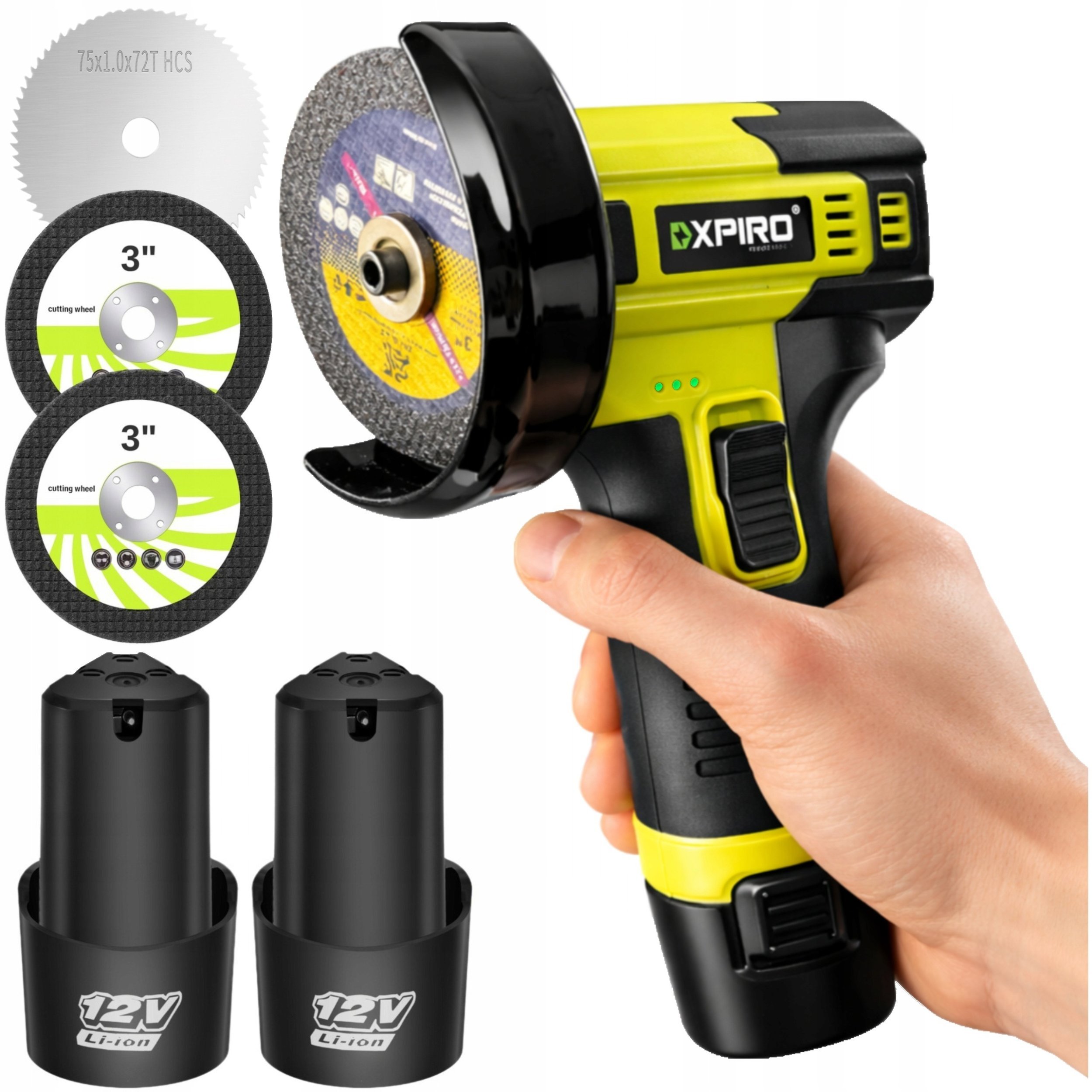 Delphi Tools SZLIFIERKA KĄTOWA AKUMULATOROWA 2xAKU 3xTARCZA FLEX GP00063T005D