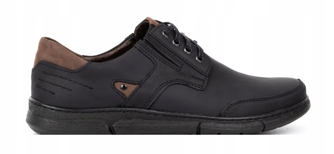 Buty męskie skórzane sznurowane firmy POLBUT J55 rozmiar 41