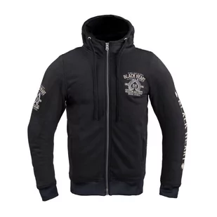 W-TEC Black Heart Bluza męska z kapturem W-TEC Black Heart Kustom Kulture Hoodie z aramidem, Czarny, XXL 22870-XXL - Odzież motocyklowa - miniaturka - grafika 1