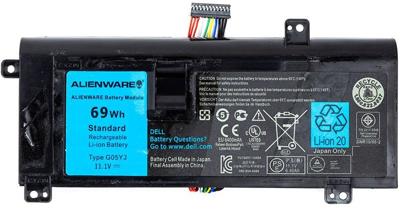 Bateria Dell Nešiojamo kompiuterio baterija DELL 8X70T, 6216mAh, Original