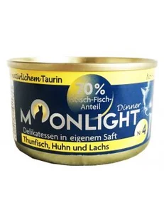 MOONLIGHT Dinner 4 Tuńczyk, kurczak i łosoś 80g - Mokra karma dla kotów - miniaturka - grafika 1