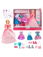 Lalki dla dziewczynek - Toi-Toys Lalka "Lauren - Party" z akcesoriami - 3+ (produkt niespodzianka) - miniaturka - grafika 1