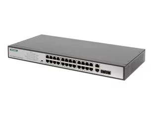DIGITUS 24-port Fast Ethernet PoE Switch + 2G Combo TP / SFP 390W rack-mountable - Powerline communications - miniaturka - grafika 1