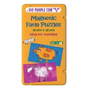Gry planszowe - The Purple Cow, Podróżna gra magnetyczna Puzzle Farma - miniaturka - grafika 1