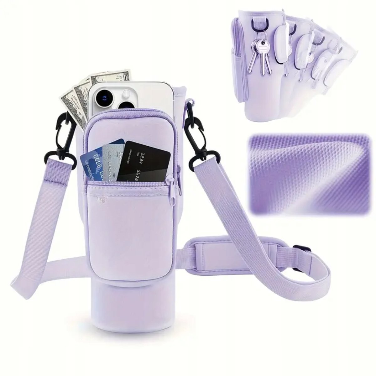 ETUI STANLEY CUP FIOLETOWE TORBA Z PASKIEM NA KUBEK TERMICZNY BIDON 1L