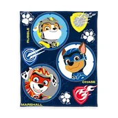 Koce i narzuty dla dzieci - Herding Koc polarowy Psi Patrol, 130 x 160 cm, dekoracyjny, przytulny koc dla dzieci, z kolorowym wzorem, puszysty, 100% poliester, Niebieski - miniaturka - grafika 1