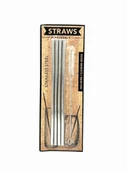 Słomki do napojów - Straws Słomki ze stali nierdzewnej z czyścikiem - miniaturka - grafika 1