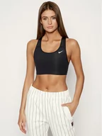 Biustonosze - Nike Biustonosz top Swoosh Bra Non Pad BV3630 Czarny - miniaturka - grafika 1