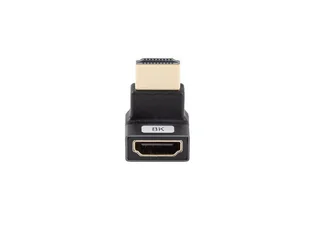 Adapter hdmi(m)->hdmi(f) 8k kątowy góra aluminium srebrny lanberg - Inne akcesoria audio-wideo - miniaturka - grafika 1