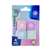 Gumki biurowe - Gumka kwadratowa pastelowa ASTRA 28 x 28 mm 4 szt. - miniaturka - grafika 1