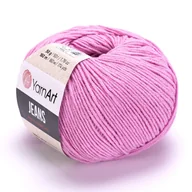 Pasmanteria - Włóczka YarnArt Jeans nr 20 lila róż, bawełna + akryl, na maskotki, 160m - miniaturka - grafika 1