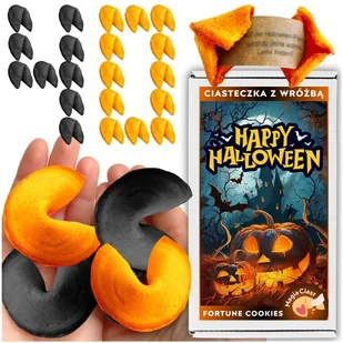 Ciasteczka z wr����b�� na Halloween zabawa na imprez�� upominek dla go��ci x 40 - Pieczywo chrupkie - miniaturka - grafika 1
