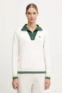 Bluzy damskie - Lacoste bluza damska kolor beżowy z aplikacją SF8634 - miniaturka - grafika 1