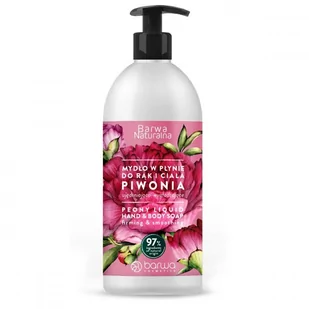 Barwa Naturalna - Peony Liquid Hand & Body Soap - Ujędrniająco-wygładzające mydło do rąk w płynie - Piwonia - 500 ml - Mydła - miniaturka - grafika 1