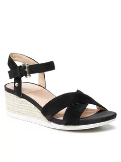 Espadryle damskie - Geox Espadryle D Ischia Corda C D02HHC 00022 C9999 Czarny - grafika 1