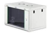 Szafy rack - Szafa Digitus Szafa sieciowa wisząca jednosekcyjna Dynamic 19" 7U, 600x450, szklane drzwi, szary, niezmontowana, 60kg DN-37100 - miniaturka - grafika 1