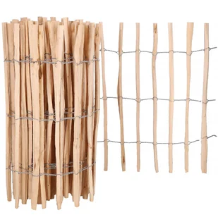 Ogrodzenie leszczynowe 500x150 cm płot drewniany palisada ogrodowa łupanka - Ogrodzenia - miniaturka - grafika 1