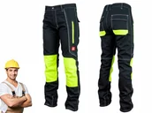 Odzież robocza - Spodnie robocze męskie MOCNE i OSTRZEGAWCZE wzmocnienia na kolanach URGENT - miniaturka - grafika 1