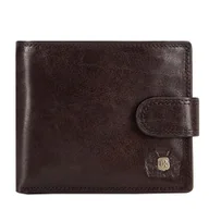 Portfele - Portfel męski skórzany uniwersalny średni brązowy - miniaturka - grafika 1