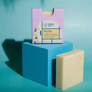 Bydgoska Wytwórnia Mydła, Naturalne mydło w kostce sodowe, Mydlnica lekarska, 85g - Mydła - miniaturka - grafika 1