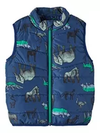 Kurtki i płaszcze dla chłopców - NAME IT Boy's NMMMYLANE kamizelka zwierzęta, niebieski Insignia Blue, 110, niebieski (Insignia Blue), 104 - miniaturka - grafika 1