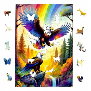 Puzzle Orzeł 160 elementów Układanka drewniana Mruu&Pruu - Puzzle - miniaturka - grafika 1