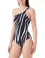 Stroje kąpielowe - Triumph Damski kostium kąpielowy Summer Mix & Match OP 02 PT, połączenie białych i ciemnych, 38B, White - Dark Combination, 38 - miniaturka - grafika 1