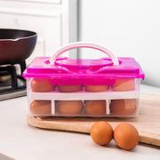 Miski i półmiski - Pojemnik / Pudełko na jajka do lodówki na 24szt - różowe - miniaturka - grafika 1
